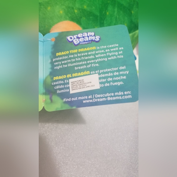 NWT Happy Line Dream Beams Draco the dragon 7.5" Glow in the Dark Plush - Picture 5 of 7